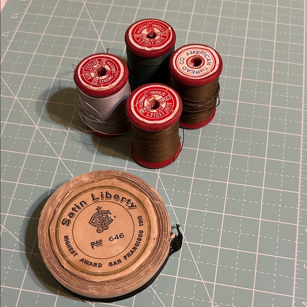 Vintage Sewing Thread and ribbon Collection
